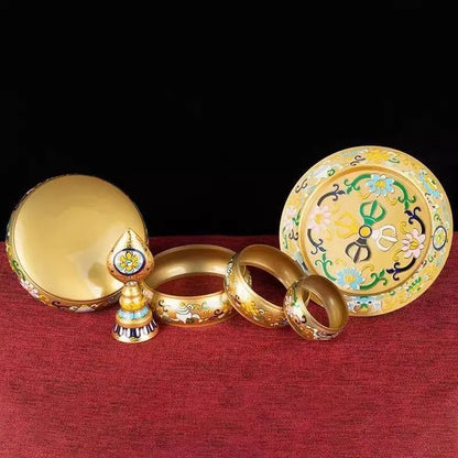 DecorBites™ Cloisonné Manda Pan Eight Auspicious Tea Pan