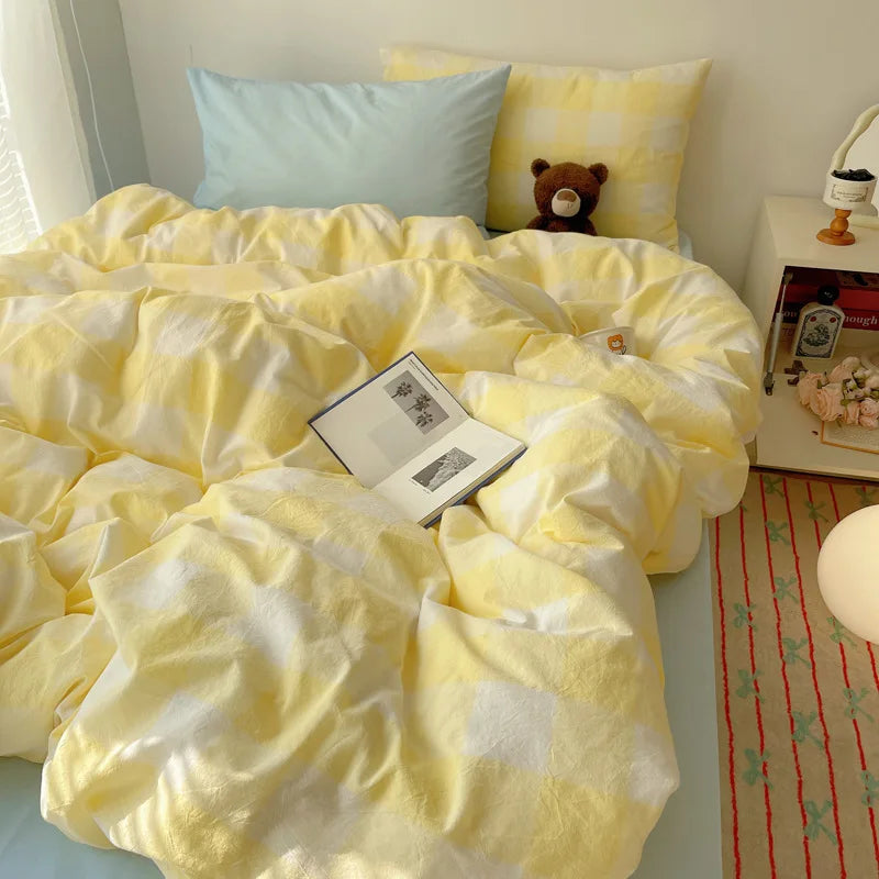 DecorBites™ Diamond Jacquard Duvet Cover, Skin-Friendly & Breathable for All Seasons