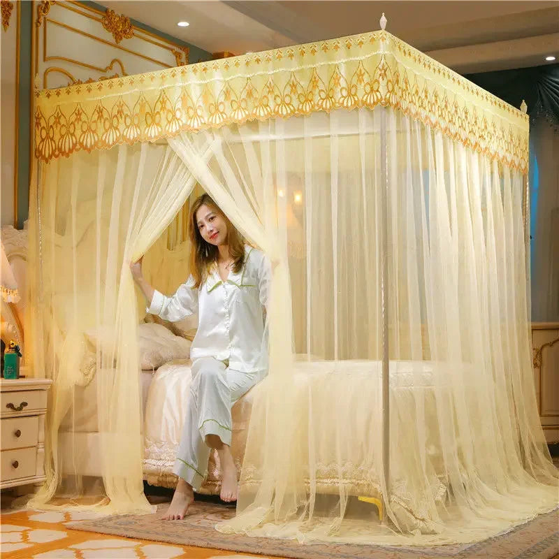 Lace Pleated Bed Canopy