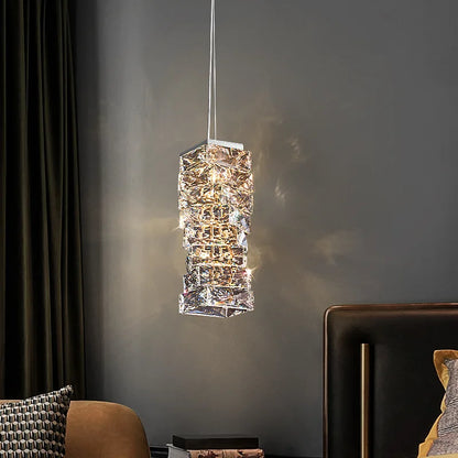 DecorBites™ Crystal Dining Table Pendant Lamp: Elegant Led Decoration for Kitchen Island, Restaurant, Living Room