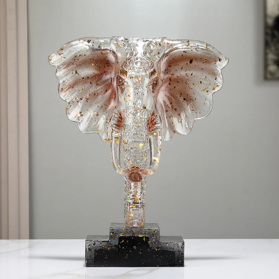 DecorBites™ Crystal Elephant Sculpture Home Decor Ornament