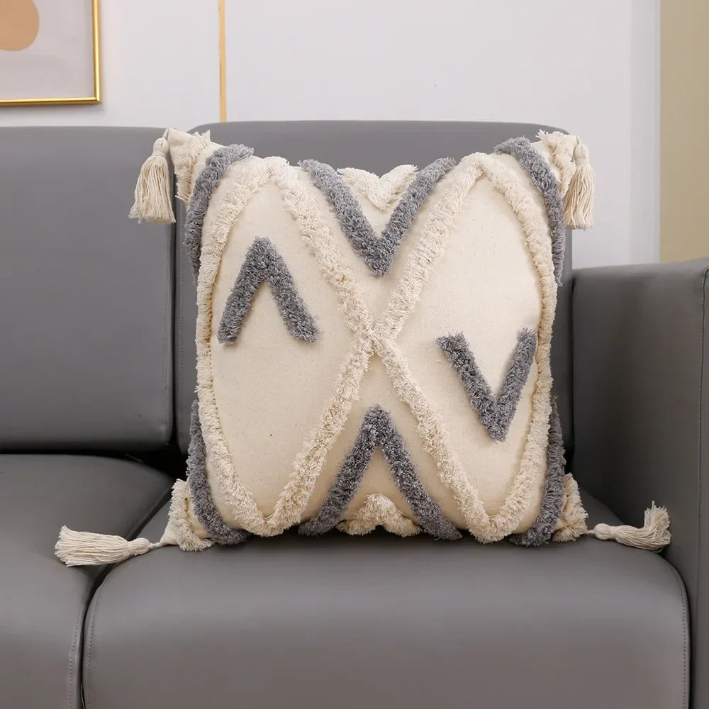 Cotton Tassel Sofa Pillowcase