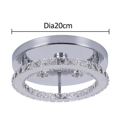 DecorBites™ Crystal Chandelier: Modern Dimmable LED Pendant Light for Living & Dining Rooms