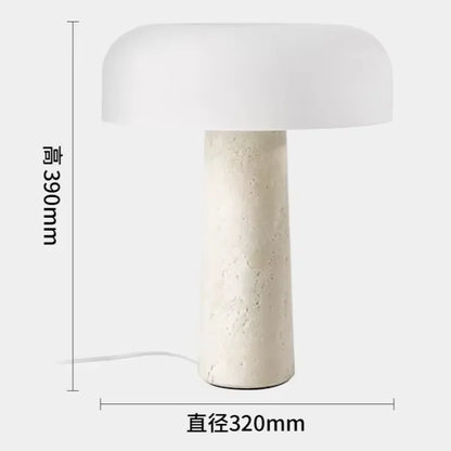 Lámpara de mesa DecorBites™ de mármol crema: Iluminación LED moderna para dormitorio