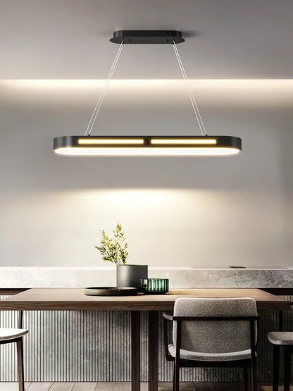 DecorBites™ LED Office Chandelier: Modern Minimalist, Creative & Luxe Dining Room Lighting