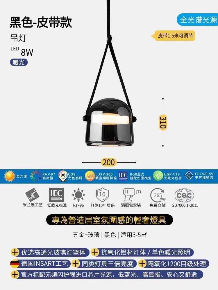 DecorBites™ Glass Pendant Lights Modern Designer LED Indoor Lighting for Bedroom Living Room