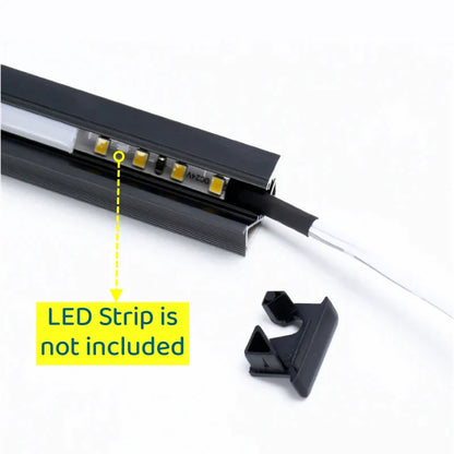 DecorBites™ Invisible LED Aluminum Profile with Milky Cover for Cabinet Shelf Lighting