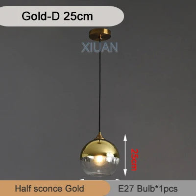 DecorBites™ Industrial Glass Pendant Light for Dining Table, Kitchen, Bar, Office - E27