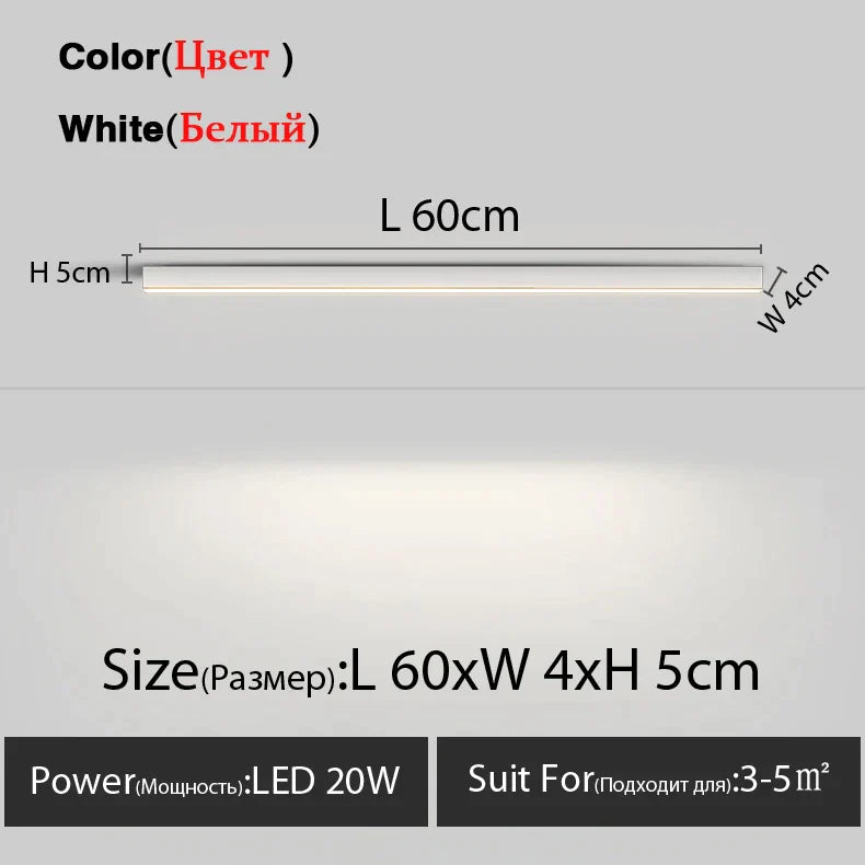 Lámpara de techo lineal LED DecorBites™ para sala de estar, comedor y dormitorio - Diseño minimalista