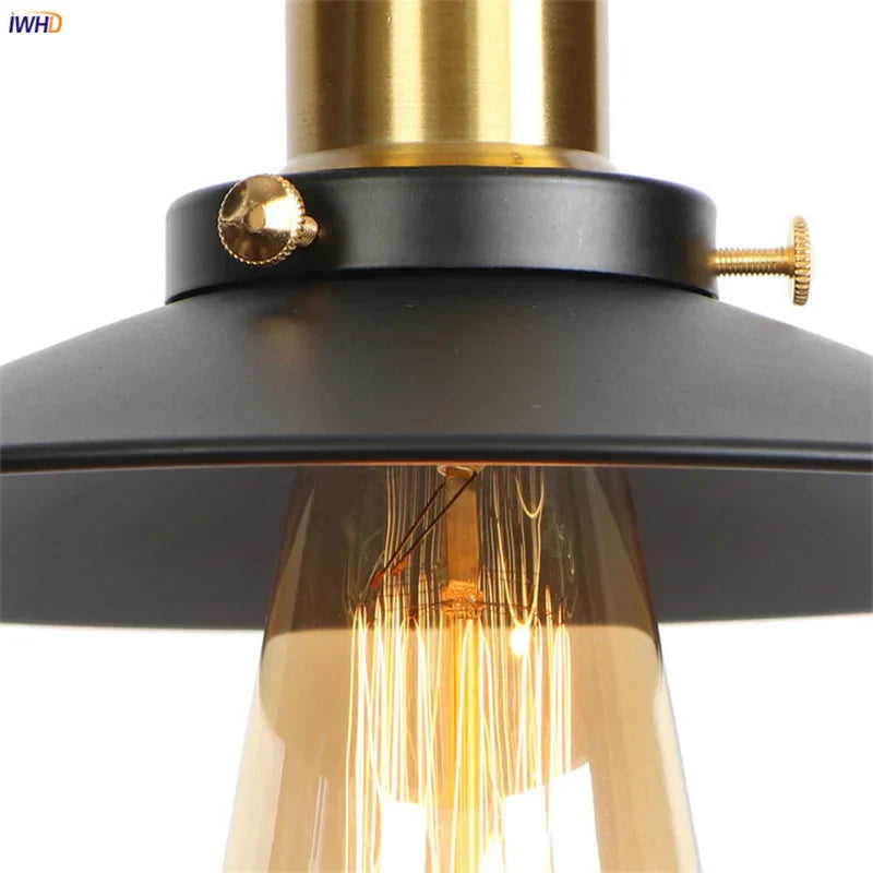 DecorBites™ Gold Industrial LED Wall Lamp for Loft Stair, Coffee Bar, Bedroom