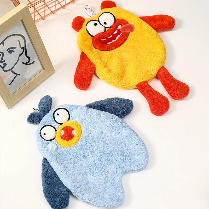 DecorBites™ Kitchen Hand Towel: Soft & Absorbent Coral Velvet Cleaning Cloth, Creative New Year Gift