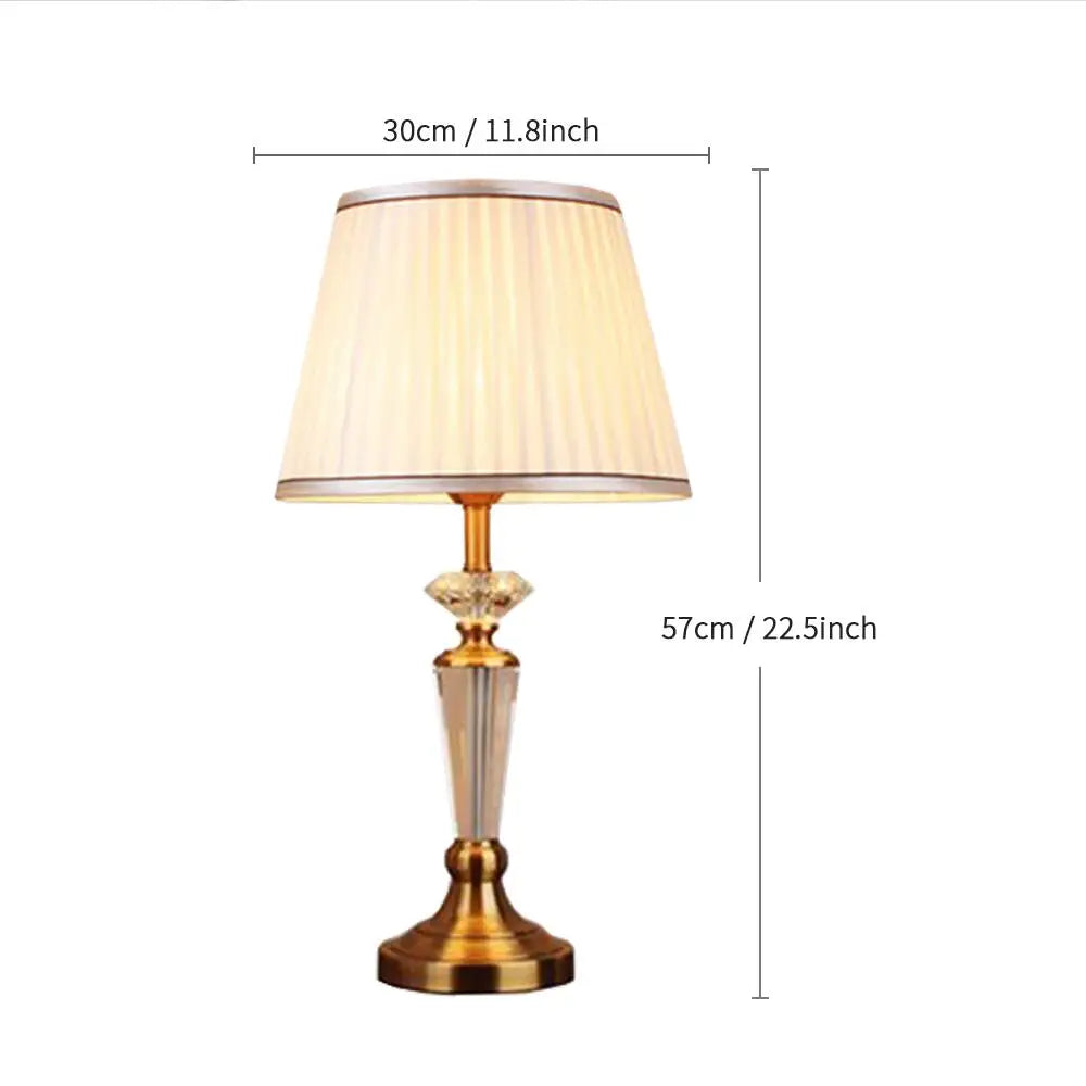 DecorBites™ Crystal Floor Lamp: European Retro Table Lamp for Home Décor, Living Room, Bedroom