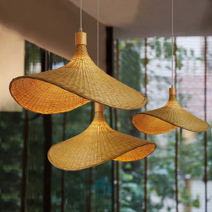 Decorbites™ Bambus-Lüster LED-Hängeleuchten für vintage Innenraum-Dekoration