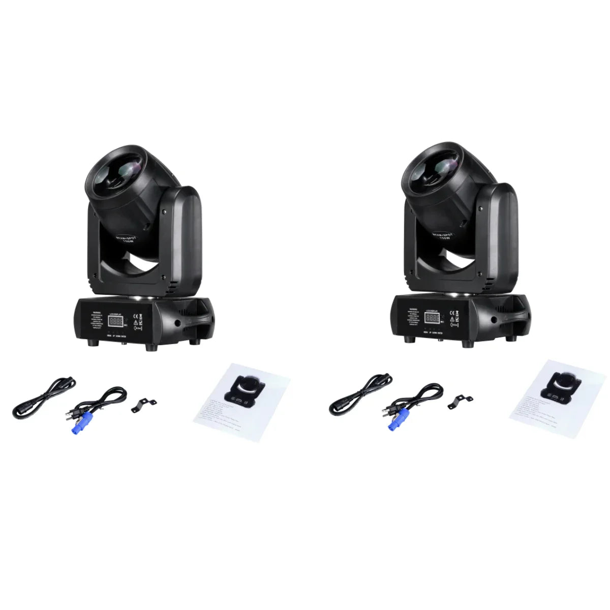 DecorBites™ Mini LED de 150 W con cabezal móvil y foco, con 18 prismas giratorios