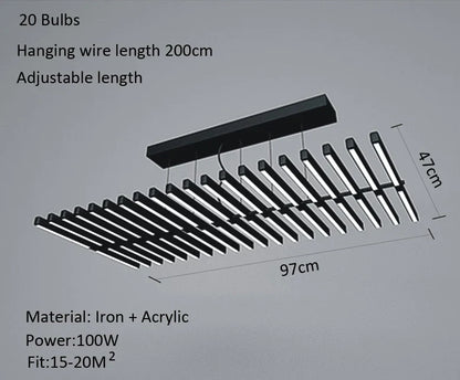 DecorBites™ LED Chandelier: Modern Art Pendant Lighting for Living Room, Dining Room, Office & Bar