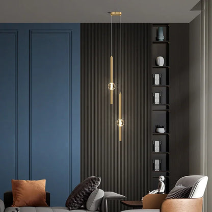 DecorBites™ Crystal LED Chandelier for Nordic Bedroom, Living Room, and TV Wall