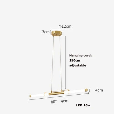 DecorBites™ Art Deco LED Gold Chandelier for Dinning Room