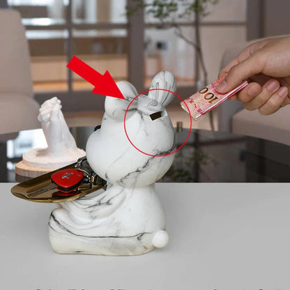 DecorBites™ Graffiti Bear Figurine | Modern Home Decor Statue | Keys Storage Shelf Sculpture