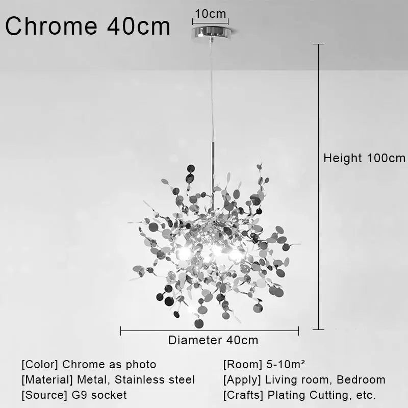 DecorBites™ Gold LED Ceiling Pendant Light Fixture for Home Decoration and Modern Living