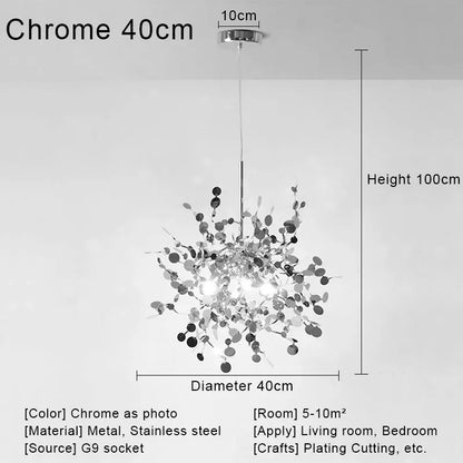 DecorBites™ Gold LED Ceiling Pendant Light Fixture for Home Decoration and Modern Living