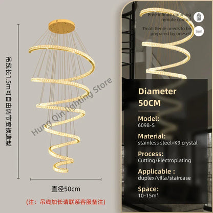 DecorBites™ Crystal Pendant Chandelier for Living & Dining Room Lighting