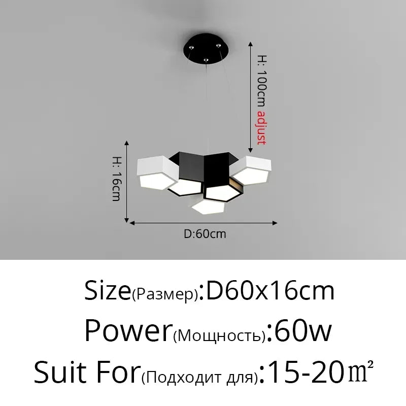 DecorBites™ LED Chandelier Light Remote Dimming Pendant Minimalist Indoor Lighting