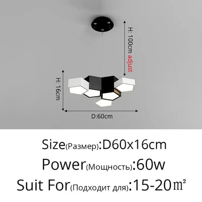 DecorBites™ LED Chandelier Light Remote Dimming Pendant Minimalist Indoor Lighting