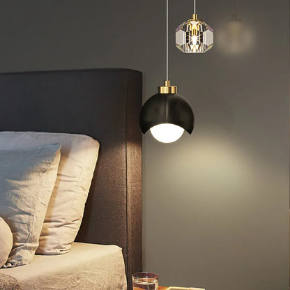 Lámpara de araña colgante de bola de cristal DecorBites™ para sala de estar de lujo, dormitorio, villa de hotel