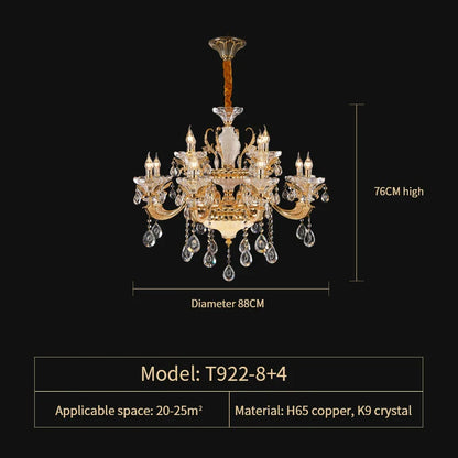 DecorBites™ Elegant Crystal Chandelier for Living Room, Dining Room, and Bedroom