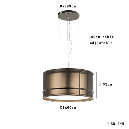 DecorBites™ Designer Fabric Ceiling Pendant Light | Luxury Round Hanging Lamp