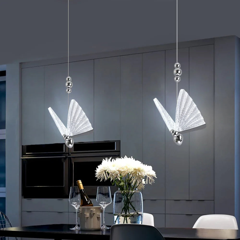 Lámpara colgante LED Mariposa™ Decorbites para dormitorio y sala de estar: Luminaria moderna de chandelier