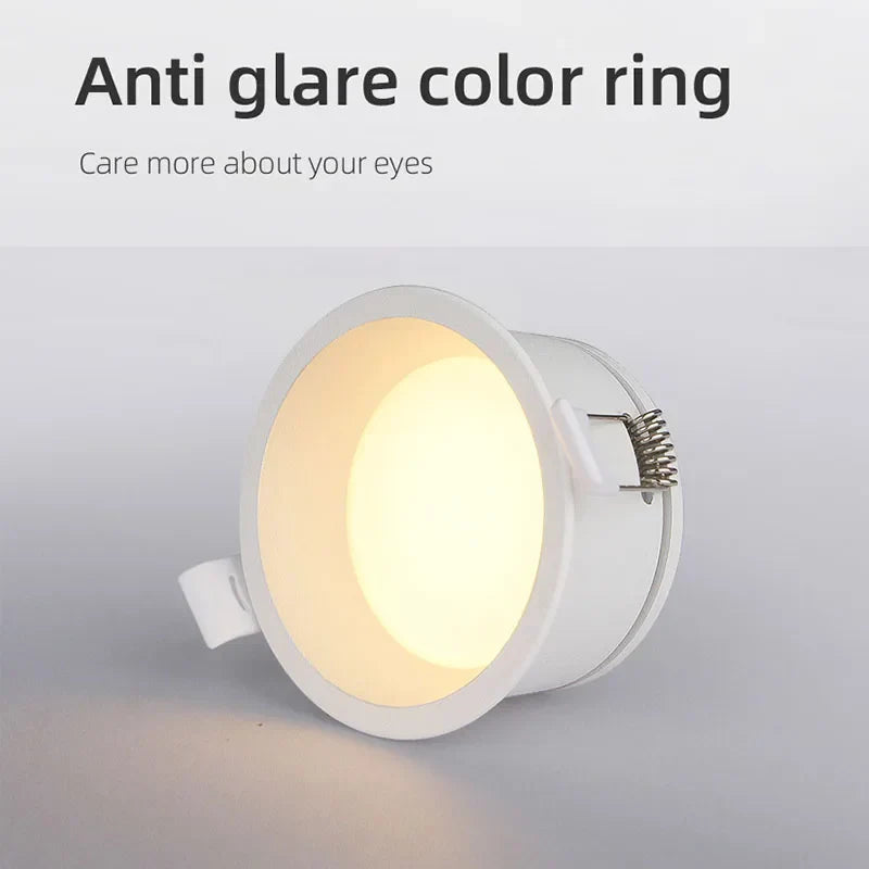 DecorBites™ 7W/9W/12W LED Downlight: Soft Anti-glare, Waterproof, Aluminium Recessed Ceiling Spot Light