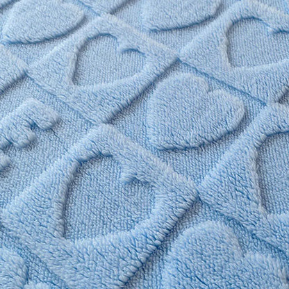 DecorBites™ Heart Shaped Cut Flowers Flannel Fleece Blanket