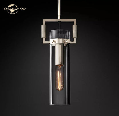 DecorBites™ LED Glass Cylinder Pendant Lights - Modern Kitchen Island Chandeliers