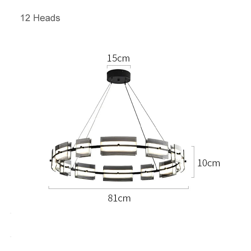 Lámpara de araña de cristal DecorBites™ para restaurantes, luminaria de alta gama totalmente de cobre