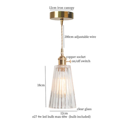 DecorBites™ Green Glass LED Pendant Light Fixture - Modern Nordic Hanging Lamp