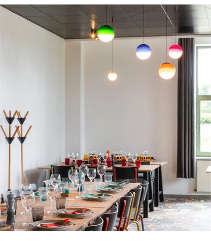 Nordische Minimalistische Farbverlauf-Glas-Kuppel-Hängeleuchten Restaurant Café Kinderzimmer Schaufenster-Dekoration LED-Licht