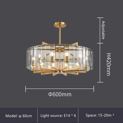DecorBites™ Glass Restaurant Chandelier: Modern Luxury Led Lighting Fixture for Living Room Home Decor