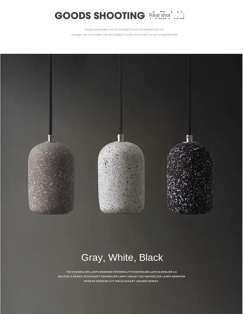 DecorBites™ Nordic Cement Pendant Lamp - Industrial Style Lighting