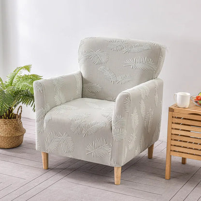 Decobites Stretch Fleece Accent Chair Cover - Solid Color Slipcovers for Sofa