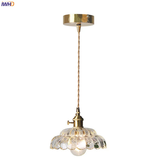 DecorBites™ Japanese Vintage Glass LED Pendant Lamp for Home Decor