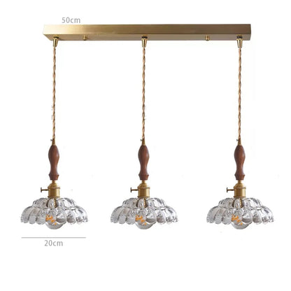 DecorBites™ Japanese Vintage Glass LED Pendant Lamp for Home Decor