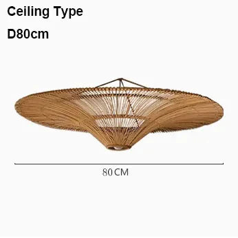 DecorBites™ Handmade Rattan Wicker Chandelier for Home and Shop Decor