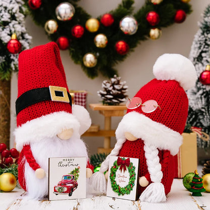 DecorBites™ Christmas Gnome Doll: Knitted Hat Dwarf Faceless Ornament for Xmas Home Decor