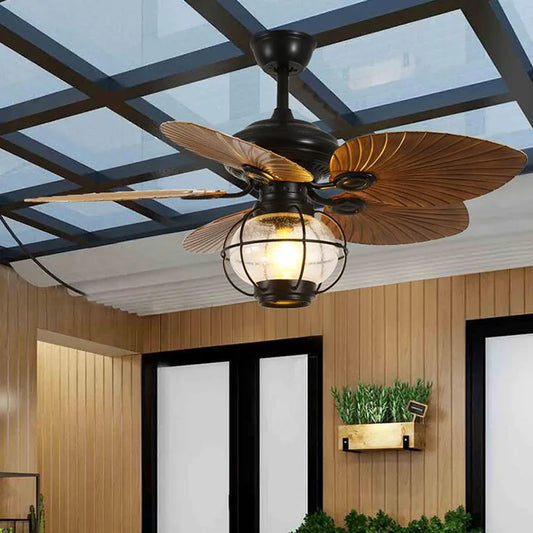 DecorBites™ 52" Retro Fan Light with Remote Control for Living Room Bedroom