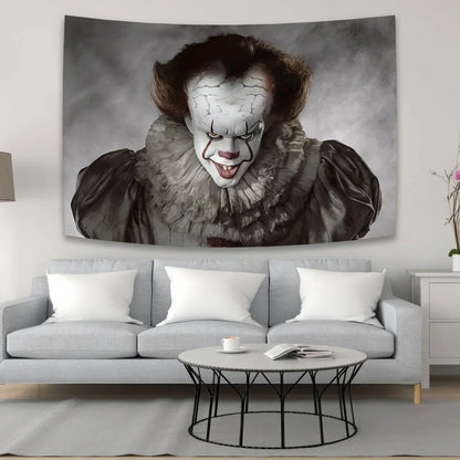 DecorBites™ Halloween Psychedelic Tapestry Curtains for Horror Movie Home Decoration