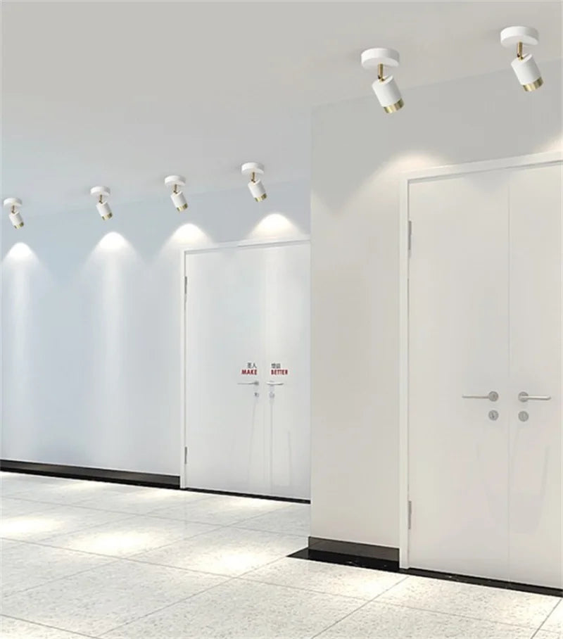 DecorBites™ Ceiling Chandelier Black White LED Spotlight for Living Room Bedroom Dining