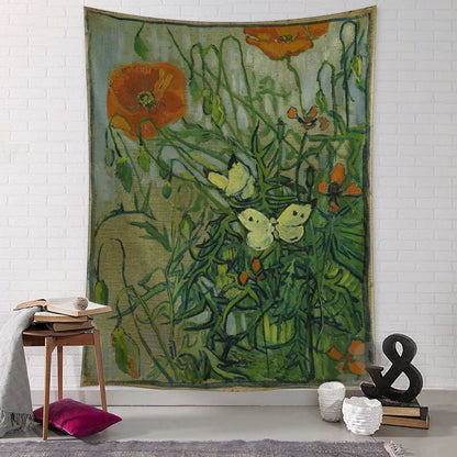 Decobites Mystic Garden Path Tapestry Wall Hanging - Van Gogh Oil Painting Inspired Art