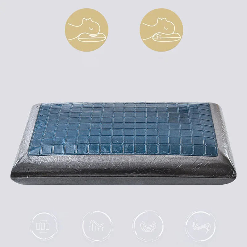 Decobites Bamboo Charcoal Memory Foam Cooling Pillow with Pillowcase