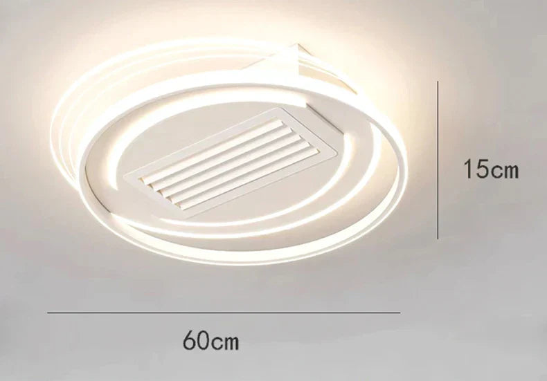 مروحة سقف غرفة نوم الأطفال DecorBites™ مع جهاز تحكم عن بعد وإضاءة - مروحة LED حديثة بدون شفرات